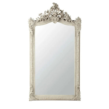 Grand miroir rectangulaire à moulures dorées 104x185